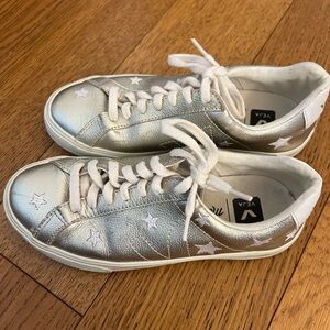 Gold leather Veja sneakers